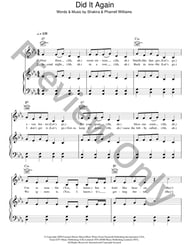 Did It Again piano sheet music cover